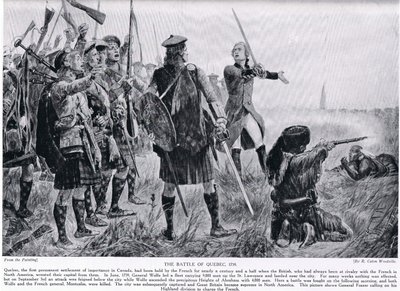 A quebeci csata, 1759, illusztráció a 