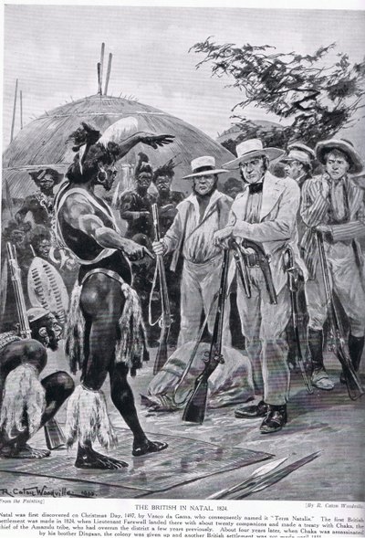 A britek Natalban 1824-ben, illusztráció a 