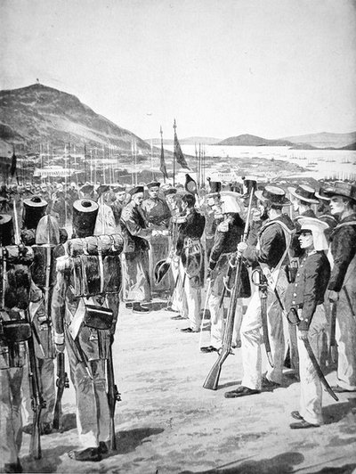 Hongkong átadása a briteknek 1841-ben alkotó: Richard Caton Woodville
