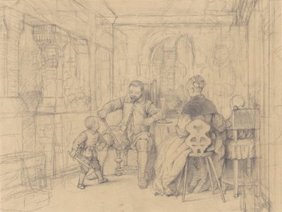 A vívólecke [recto] alkotó: Richard Caton Woodville