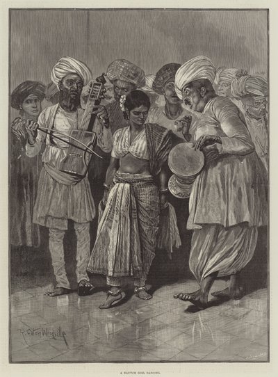 Egy Nautch lány táncol alkotó: Richard Caton Woodville junior