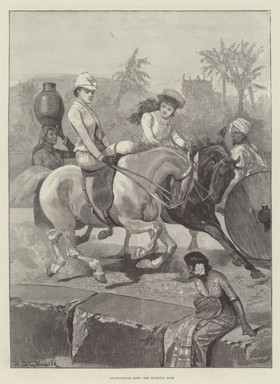 Angol-indiai élet, a reggeli utazás alkotó: Richard Caton Woodville junior
