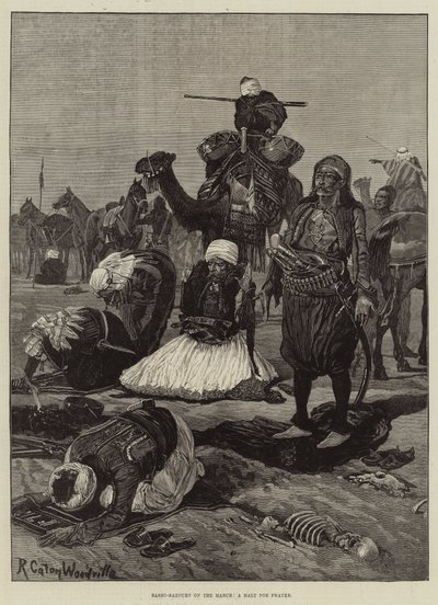 Bashi-Bazouks a március, az imára való megállás alkotó: Richard Caton Woodville junior