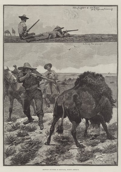 Bölényvadászok Montana, Észak-Amerika alkotó: Richard Caton Woodville junior