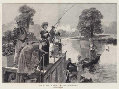 Horgászat házicsónakról alkotó: Richard Caton Woodville junior