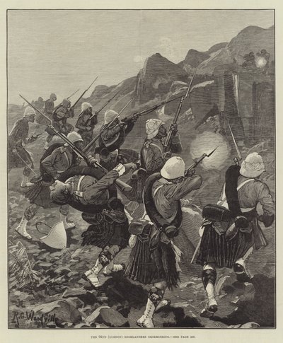 A 92. (Gordon) Highlanders csetepatéja alkotó: Richard Caton Woodville junior