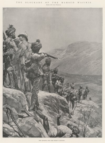 A Mahsud Waziris blokádja alkotó: Richard Caton Woodville junior