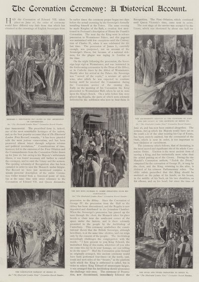A koronázási szertartás, történelmi beszámoló alkotó: Richard Caton Woodville junior