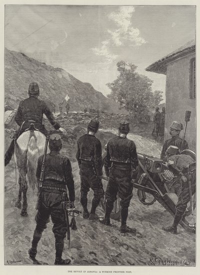 A lázadás Albániában, a török határállomás alkotó: Richard Caton Woodville junior