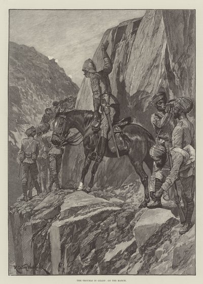 A baj Gilgitben, márciusban alkotó: Richard Caton Woodville junior