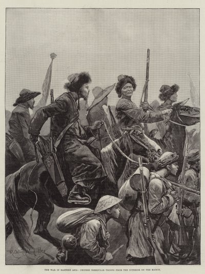 A kelet-ázsiai háború, a kínai irreguláris csapatok belülről márciusban alkotó: Richard Caton Woodville junior