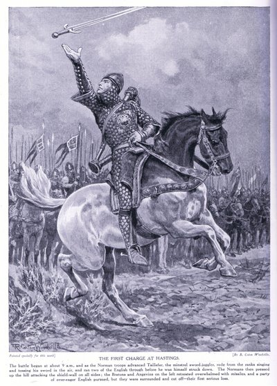 Az első töltés Hastingsben, 1920-as években alkotó: Richard Caton Woodville junior