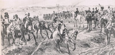 Waterloo, 1815. június 18.: A régi gárda, illusztráció a brit szárazföldi és tengeri csatákból, 1915 alkotó: Richard Caton Woodville junior