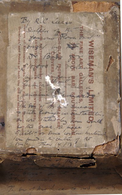Egy lány mellszobra, 1850 körül (toll és tinta, valamint nyomat papírra) (lásd: 876003) alkotó: Richard Cockle Lucas