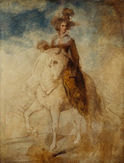 Lovas portré egy hölgyről, Lady Elizabeth Fosternek mondható (olaj, tábla) alkotó: Richard Cosway