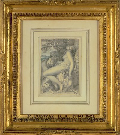A Mars a Vénusz ölében pihen, 1805-1815 körül (wc ceruza fölött, papíron) alkotó: Richard Cosway