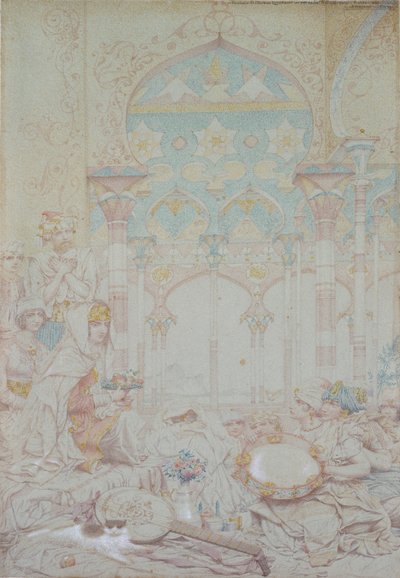 Fantázia az egyiptomi háremről, 1865 alkotó: Richard Dadd