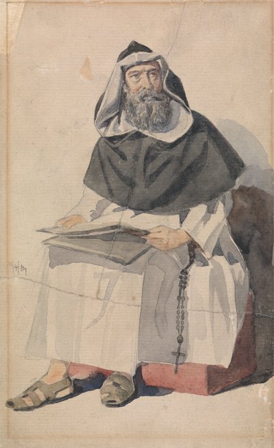 Egy szerzetes portréja alkotó: Richard Dadd