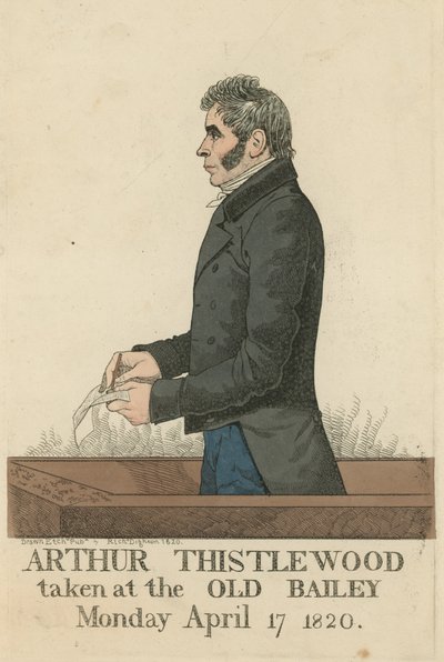 Arthur Thistlewood portréja (színes metszet) alkotó: Richard Dighton