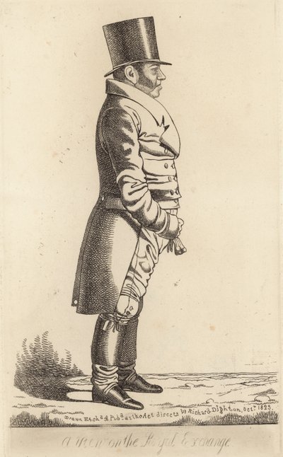 Richard Thornton; Kilátás a királyi börzére alkotó: Richard Dighton