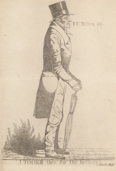 Thomas Tooke; én Tooke téged a te jobbjaidért. alkotó: Richard Dighton