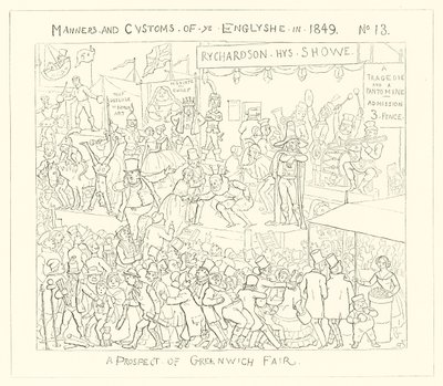 1849, a Greenwichi Vásár kilátása alkotó: Richard Doyle