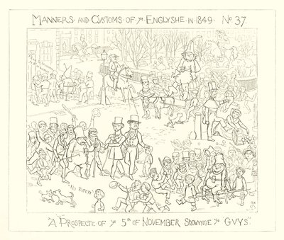 1849, november 5-i kilátás, a srácok bemutatásával alkotó: Richard Doyle