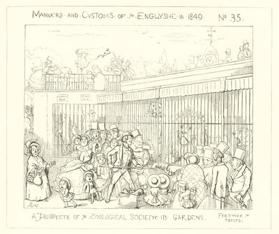 1849, Az Állattani Társaság kertjeinek kilátása alkotó: Richard Doyle