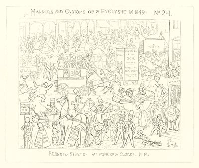 1849, Regent Street, délután négy órakor alkotó: Richard Doyle