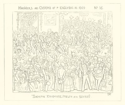 1849, A társadalom egy Soiree-n szórakozik alkotó: Richard Doyle