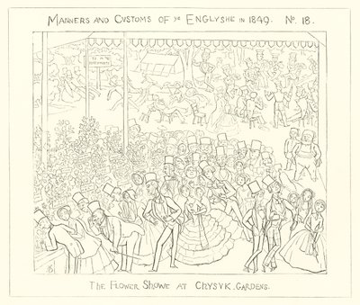 1849, Virágbemutató a Chiswick Gardensben alkotó: Richard Doyle