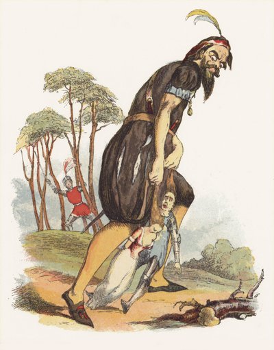 Illusztráció: Jack, az óriásgyilkos (színes litó) alkotó: Richard Doyle