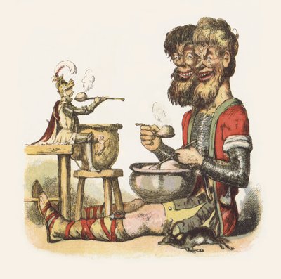 Illusztráció: Jack, az óriásgyilkos (színes litó) alkotó: Richard Doyle