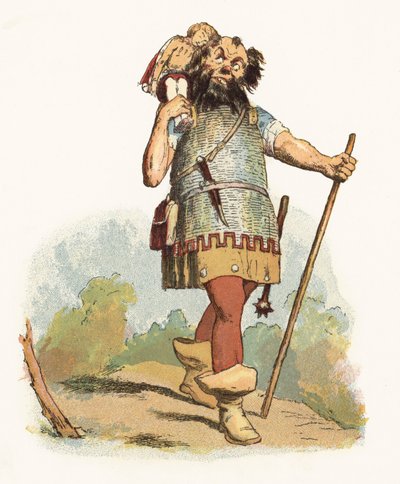 Illusztráció: Jack, az óriásgyilkos (színes litó) alkotó: Richard Doyle