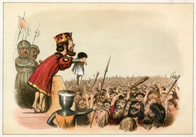 I. Edward király bemutatja fiát, mint Wales hercegét alkotó: Richard Doyle