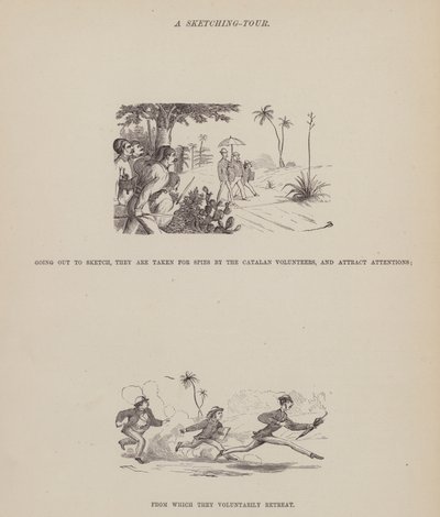 Oldal a Brown, Jones és Robinson urak amerikai körútjából (metszet) alkotó: Richard Doyle
