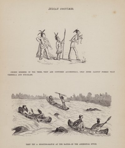 Oldal a Brown, Jones és Robinson urak amerikai körútjából (metszet) alkotó: Richard Doyle
