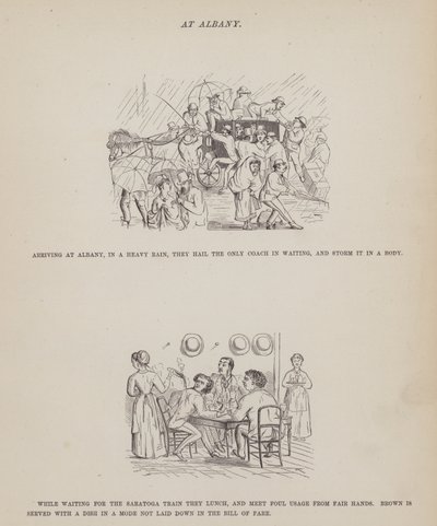 Oldal a Brown, Jones és Robinson urak amerikai körútjából (metszet) alkotó: Richard Doyle