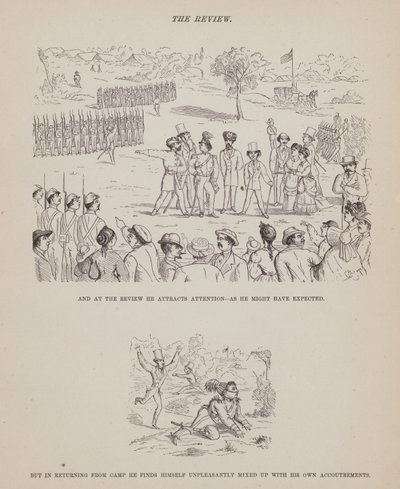 Oldal a Brown, Jones és Robinson urak amerikai körútjából (metszet) alkotó: Richard Doyle