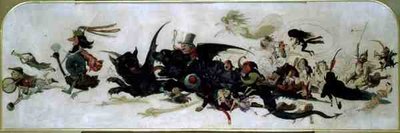Lovaglás a levegőben (akvarell papíron) alkotó: Richard Doyle