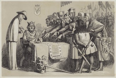Magna Charta aláírása (akvatinta) alkotó: Richard Doyle
