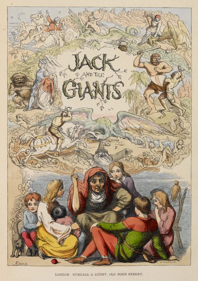 illusztrált címlap, amelyen egy idős ember mesél gyerekeknek. alkotó: Richard Doyle
