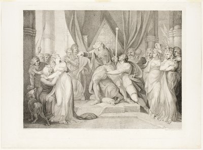 Lear Kiűzi lányát, Cordeliát alkotó: Richard Earlom