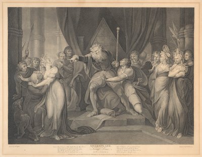 Shakespeare, Lear király, I. felvonás, I. jelenet alkotó: Richard Earlom