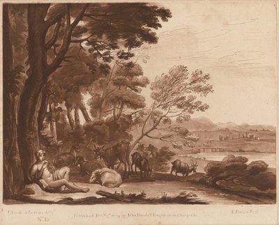 Táj sz. 15 a "The Book of Truth"-ból alkotó: Richard Earlom after Claude Lorrain