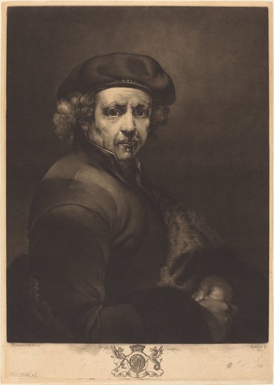 Rembrandt, Önarckép alkotó: Richard Earlom after Rembrandt van Rijn