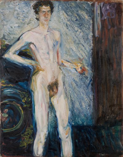 Akt önarckép palettával, 1908 alkotó: Richard Gerstl