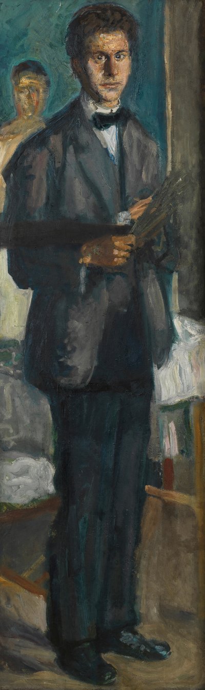 Önarckép palettával, 1906-1907. alkotó: Richard Gerstl
