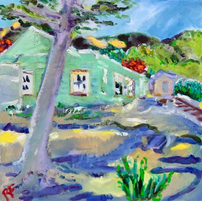 The Abandoned Depot, Rutherford, Napa, 2022 (olaj, vászon) alkotó: Richard H. Fox