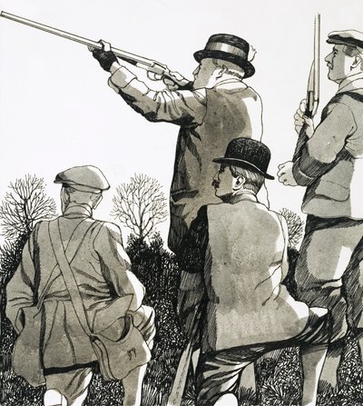 Wales hercegeként Edward király sok időt töltött vadászattal és lövöldözéssel. alkotó: Richard Hook